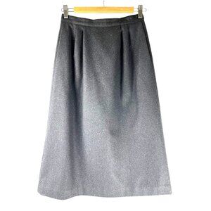 VTG Sexy Secretary Light Academia Career Midi Wool Blend Skirt, Women's 8/9